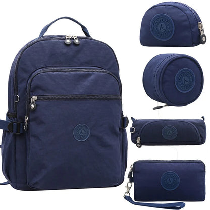 ACEPERCH Girl School Original Backpack For Teenage Girl Waterproof Mochila Feminina Mujer Women Solid Laptop Travel Bagpack Bag