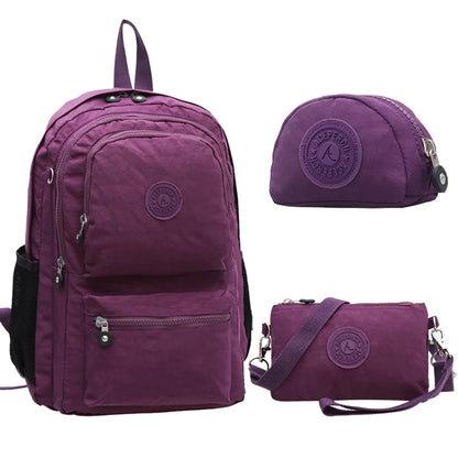ACEPERCH Girl Style Backpack Waterproof Nylon Backpack Original Lady Women's Backpacks Female Casual Travel Bag Mochila Feminin