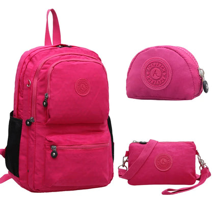 ACEPERCH Girl Style Backpack Waterproof Nylon Backpack Original Lady Women's Backpacks Female Casual Travel Bag Mochila Feminin