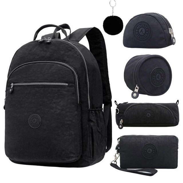 ACEPERCH Girls Backpacks Mochilas Escolares Feminina School Bags For Teenage Girl Women Nylon Bagpack Laptop Backpack Sac A Dos