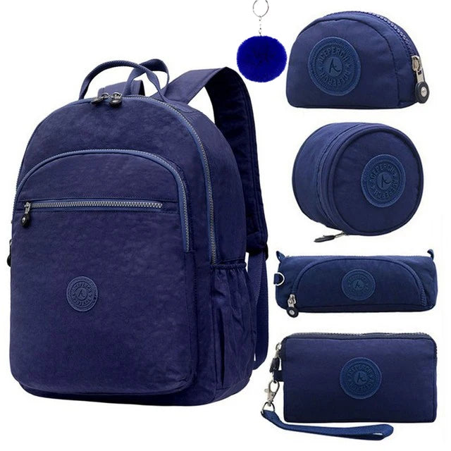 ACEPERCH Girls Backpacks Mochilas Escolares Feminina School Bags For Teenage Girl Women Nylon Bagpack Laptop Backpack Sac A Dos