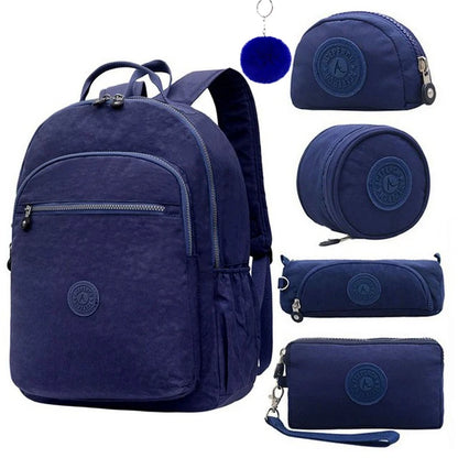 ACEPERCH Girls Backpacks Mochilas Escolares Feminina School Bags For Teenage Girl Women Nylon Bagpack Laptop Backpack Sac A Dos