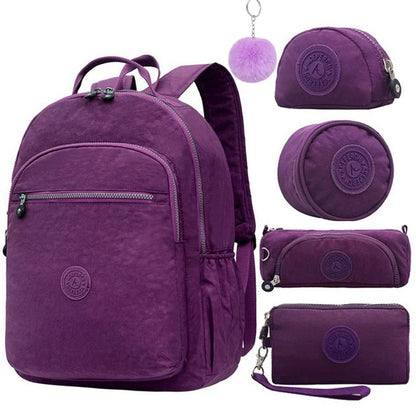 ACEPERCH Girls Backpacks Mochilas Escolares Feminina School Bags For Teenage Girl Women Nylon Bagpack Laptop Backpack Sac A Dos