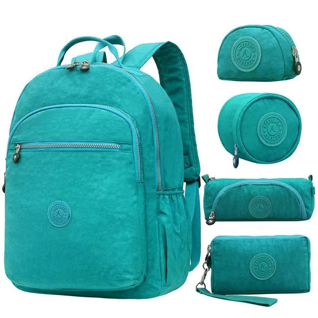 ACEPERCH Girls Backpacks Mochilas Escolares Feminina School Bags For Teenage Girl Women Nylon Bagpack Laptop Backpack Sac A Dos