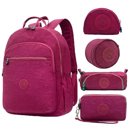ACEPERCH Girls Backpacks Mochilas Escolares Feminina School Bags For Teenage Girl Women Nylon Bagpack Laptop Backpack Sac A Dos