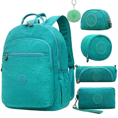 ACEPERCH Girls Backpacks Mochilas Escolares Feminina School Bags For Teenage Girl Women Nylon Bagpack Laptop Backpack Sac A Dos