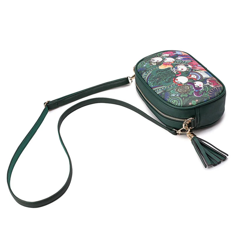 ACEPERCH Woman Bag PU Leather Crossbody Bags For Women Fashion Messenger Bags Female Tassel Shoulder Handbag For Girl Sac Femme