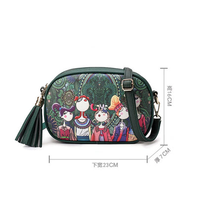 ACEPERCH Woman Bag PU Leather Crossbody Bags For Women Fashion Messenger Bags Female Tassel Shoulder Handbag For Girl Sac Femme