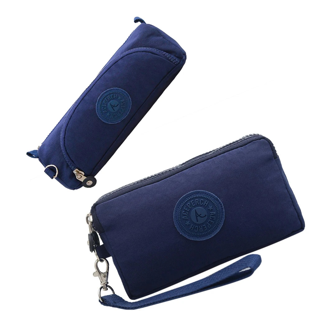 ACEPERCH Women 2021 Girl Original Estojo Case Original Mujer Purse Wallet Girls Nylon Monkey Pencil Bags Bolsas Carteira Femini