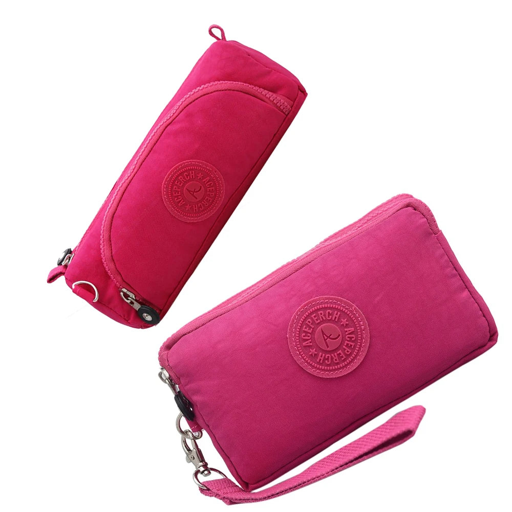 ACEPERCH Women 2021 Girl Original Estojo Case Original Mujer Purse Wallet Girls Nylon Monkey Pencil Bags Bolsas Carteira Femini