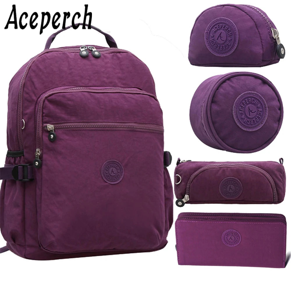 ACEPERCH Women Backpacks Original School Backpack for Teenage Girls Female Mochila Escolar Feminina Mujer Laptop Bags Sac A Dos