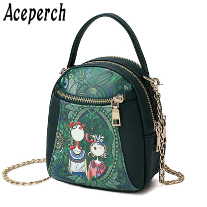 ACEPERCH Women Design PU Leather Crossbody Ladies Casual Messenger bag Small Flap Shoulder Bags Girl Handbag Purs sac femme