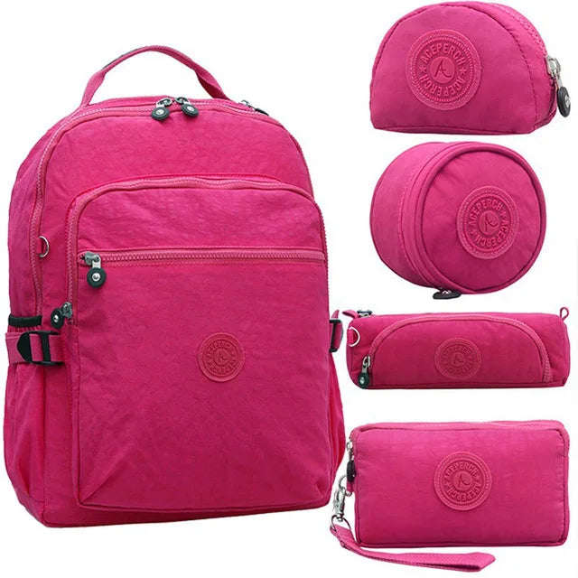 ACEPERCH Women Mochila Escolar Feminina Multifunction School Girl Bag pack Original Nylon Waterproof Backpacks Female Sac 2020