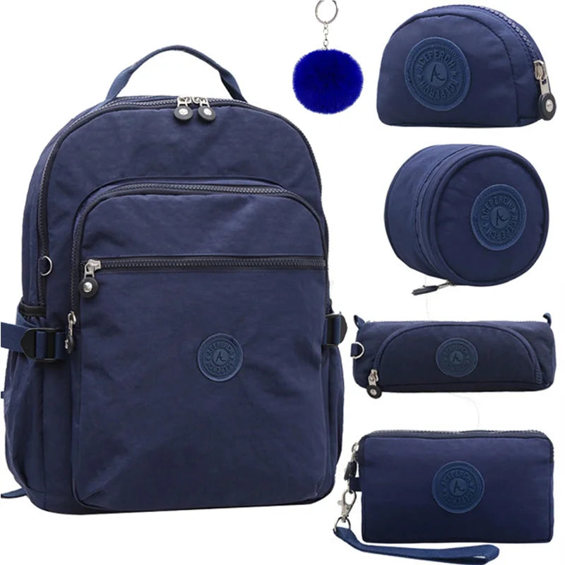 ACEPERCH Women Mochila Escolar Feminina Multifunction School Girl Bag pack Original Nylon Waterproof Backpacks Female Sac 2020