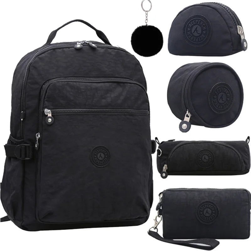 ACEPERCH Women Mochila Escolar Feminina Multifunction School Girl Bag pack Original Nylon Waterproof Backpacks Female Sac 2020