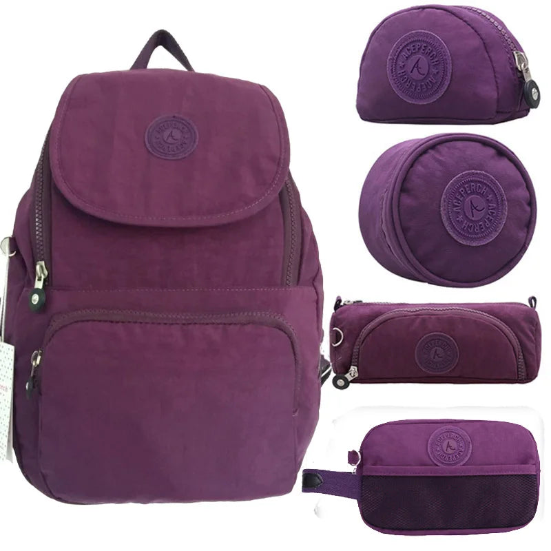 ACEPERCH Women Mochilas Women Original Backpack Waterproof Nylon Backpack Lady Wen's Backpacks Casual Travel Bag Bolsa Mochila