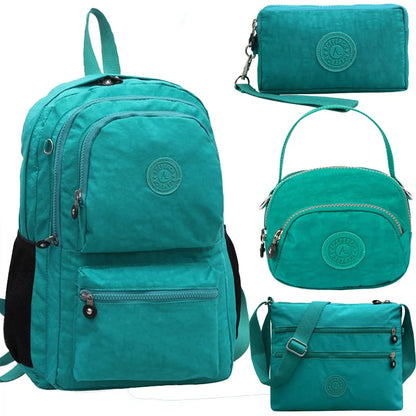 ACEPERCH Women Multifunction Backpack School Waterproof Nylon Mochila Escolar Travel Bag trekking Large Capacity Moneky Rucksack
