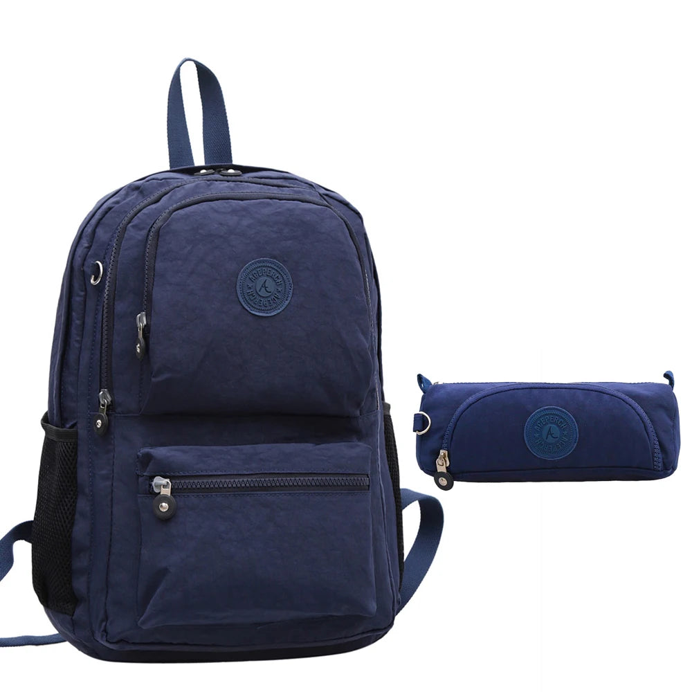 ACEPERCH Women Multifunction School Waterproof Nylon Backpack Mochila Escolar Mujer Travel Bag Rucksack trekking Large Capacity