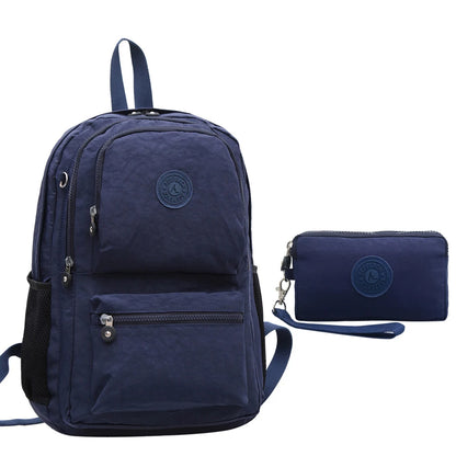 ACEPERCH Women Multifunction School Waterproof Nylon Backpack Mochila Escolar Mujer Travel Bag Rucksack trekking Large Capacity