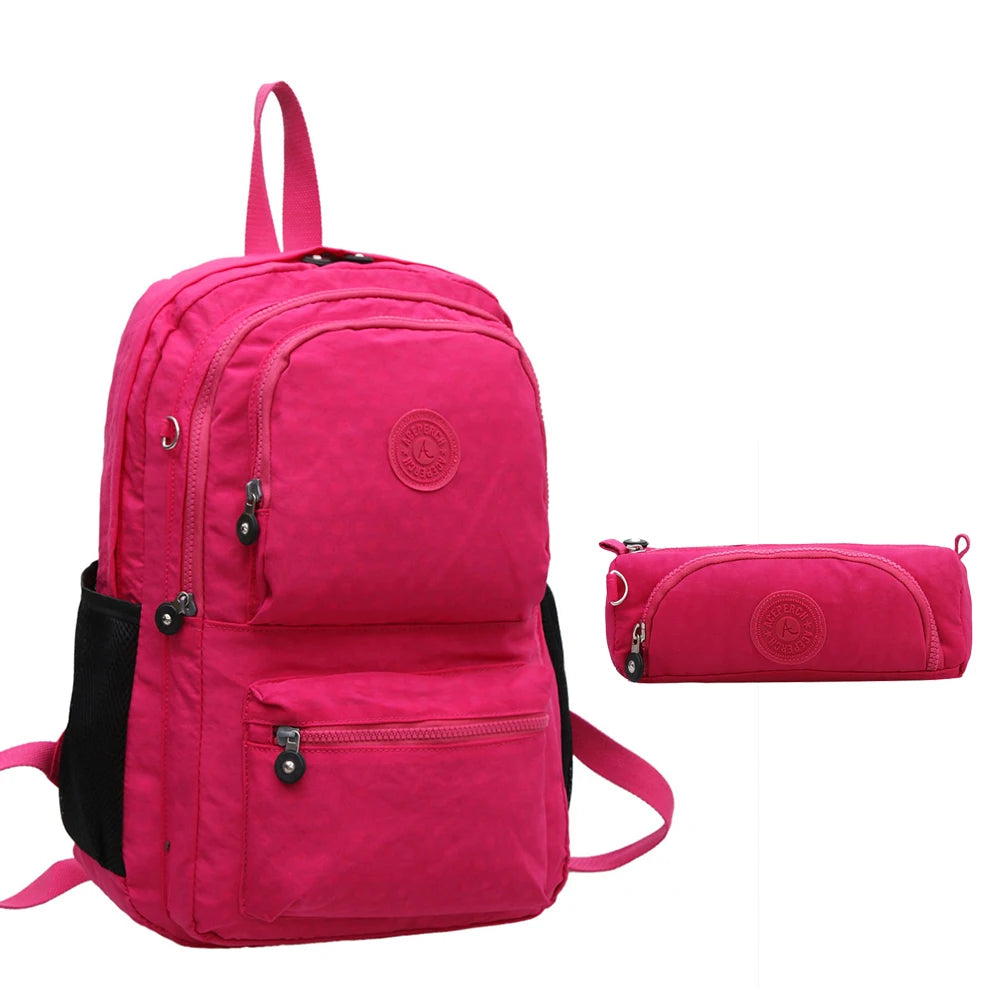 ACEPERCH Women Multifunction School Waterproof Nylon Backpack Mochila Escolar Mujer Travel Bag Rucksack trekking Large Capacity