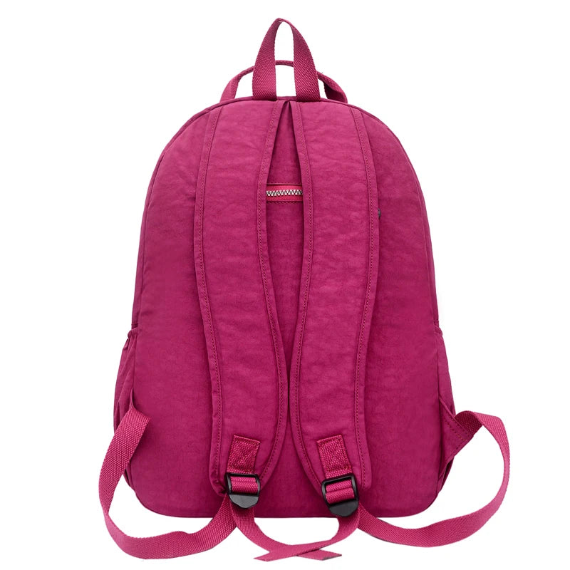 ACEPERCH Women Nylon Backpacks School Backpack For Teenage Girl Mochila Feminina Female Travel Backpack 15.6 Inch Laptop Bagpac