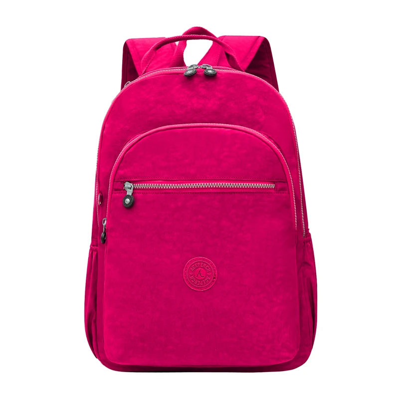 ACEPERCH Women Nylon Backpacks School Backpack For Teenage Girl Mochila Feminina Female Travel Backpack 15.6 Inch Laptop Bagpac