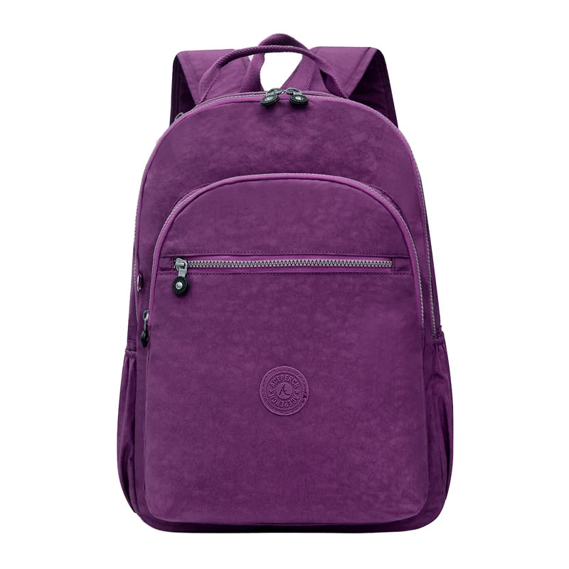 ACEPERCH Women Nylon Backpacks School Backpack For Teenage Girl Mochila Feminina Female Travel Backpack 15.6 Inch Laptop Bagpac