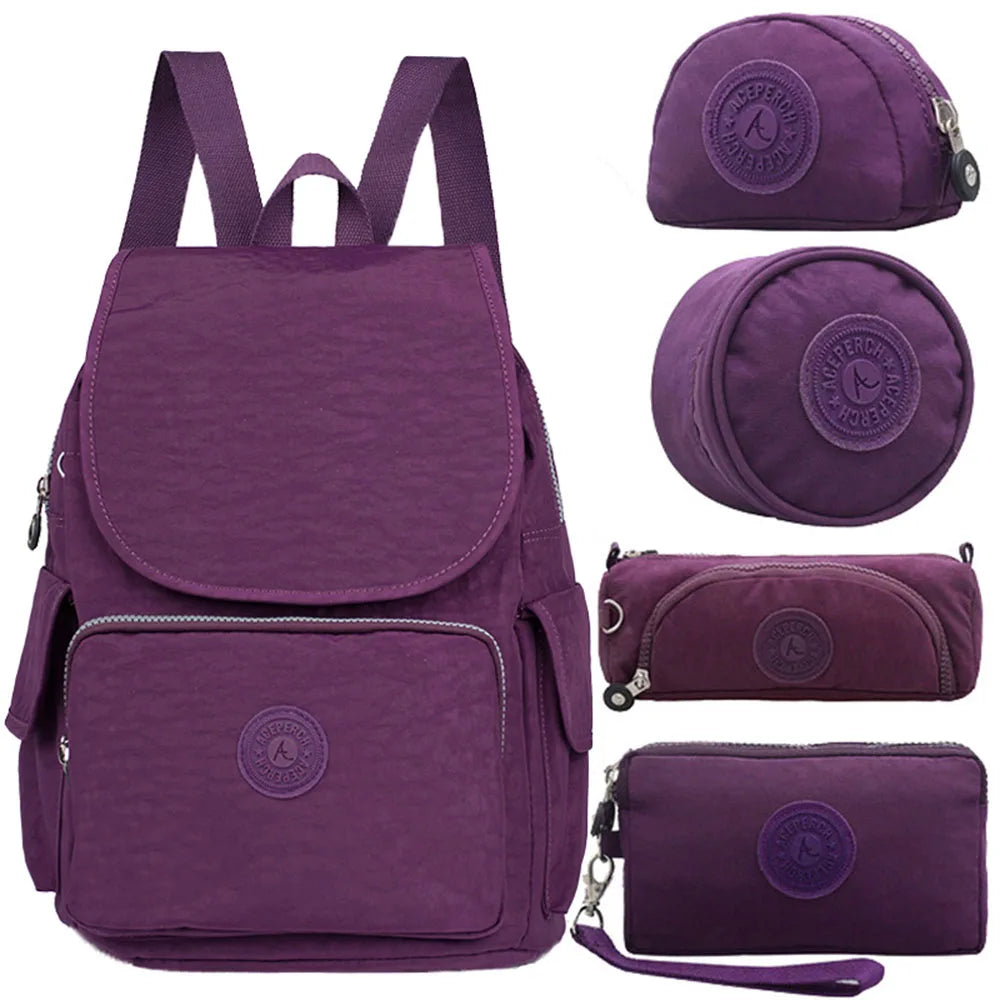ACEPERCH Women Nylon Original Backpacks Mochila Escolar Feminina Girl Casual Waterproof Rugzak Bag Laptop Bagpack Mochilas Mujer
