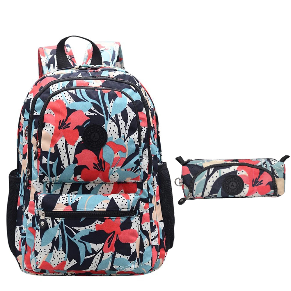 ACEPERCH Women Nylon Waterproof Backpack School Backpack for Teenage Girl Mochila Feminina Original Casual Laptop Bagpack Female