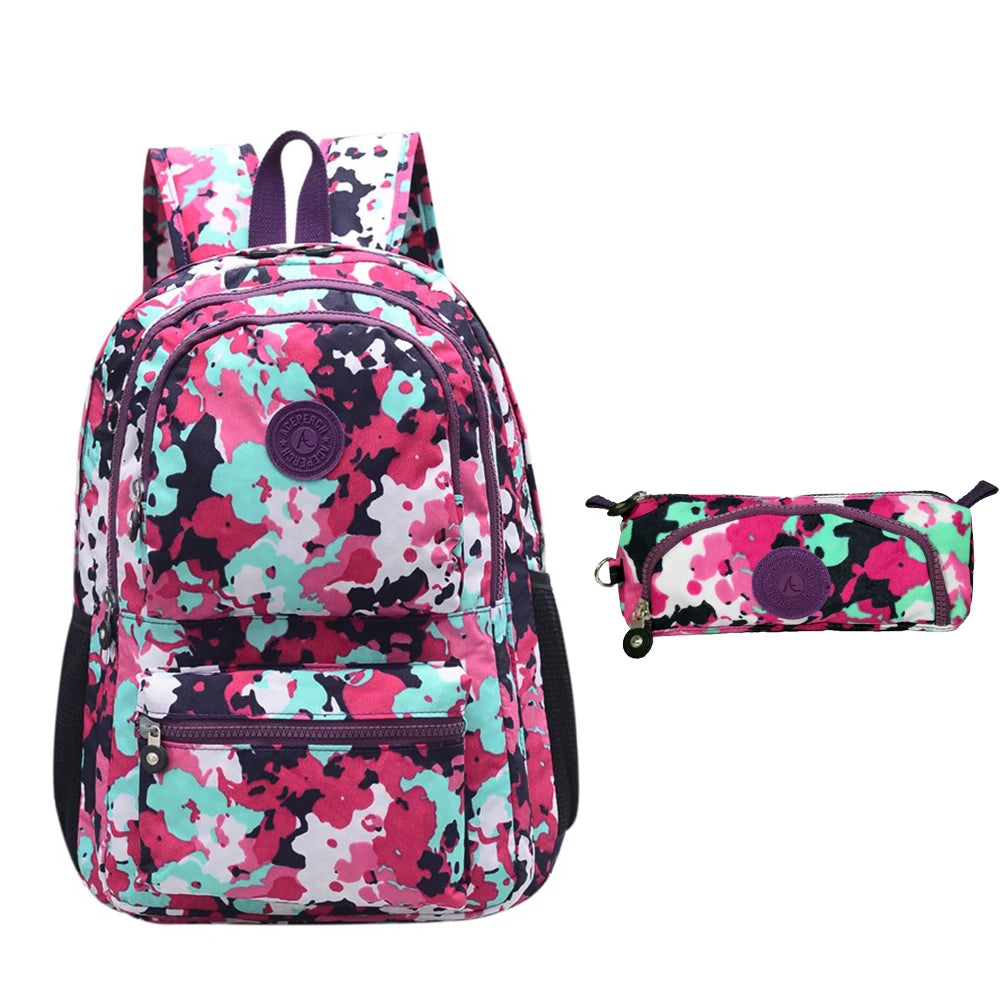 ACEPERCH Women Nylon Waterproof Backpack School Backpack for Teenage Girl Mochila Feminina Original Casual Laptop Bagpack Female
