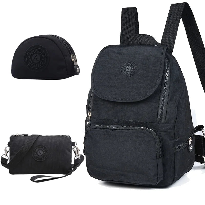 ACEPERCH Women Original Backpack Waterproof Nylon Backpack Lady Women's Backpacks Female Casual Travel Bag Girl Mochila Feminina