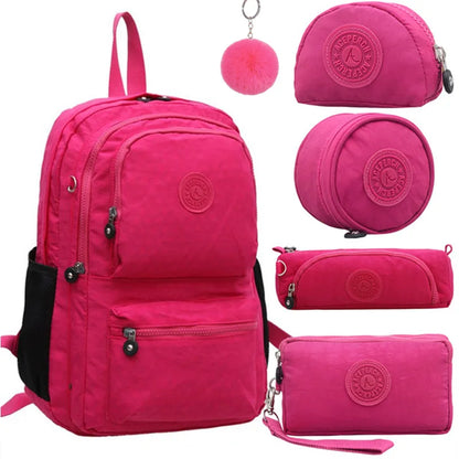 ACEPERCH Women Original Backpacks Mochila Mujer Escolar Feminina School Bag For Teenager Girl Nylon Waterproof Backpack Female