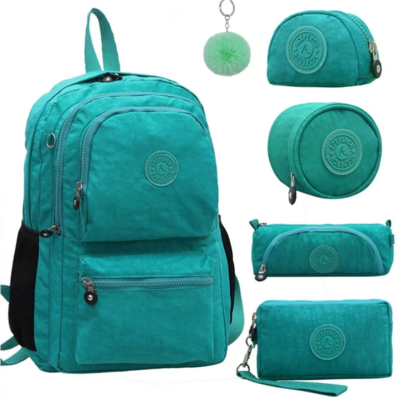 ACEPERCH Women Original Backpacks Mochila Mujer Escolar Feminina School Bag For Teenager Girl Nylon Waterproof Backpack Female