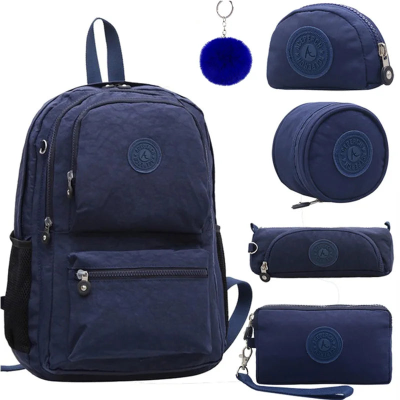 ACEPERCH Women Original Backpacks Mochila Mujer Escolar Feminina School Bag For Teenager Girl Nylon Waterproof Backpack Female