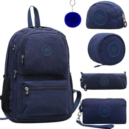 ACEPERCH Women Original Backpacks Mochila Mujer Escolar Feminina School Bag For Teenager Girl Nylon Waterproof Backpack Female