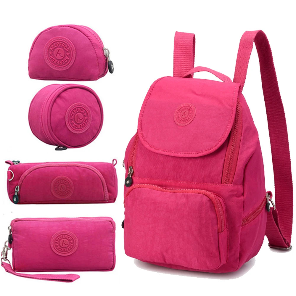 ACEPERCH Women Original Escolar Backpack Girl Waterproof Nylon Backpack Lady Backpacks Casual Travel Bag Mochila Infantil Menina