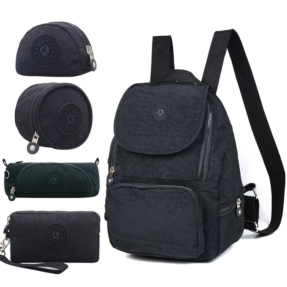 ACEPERCH Women Original Escolar Backpack Girl Waterproof Nylon Backpack Lady Backpacks Casual Travel Bag Mochila Infantil Menina