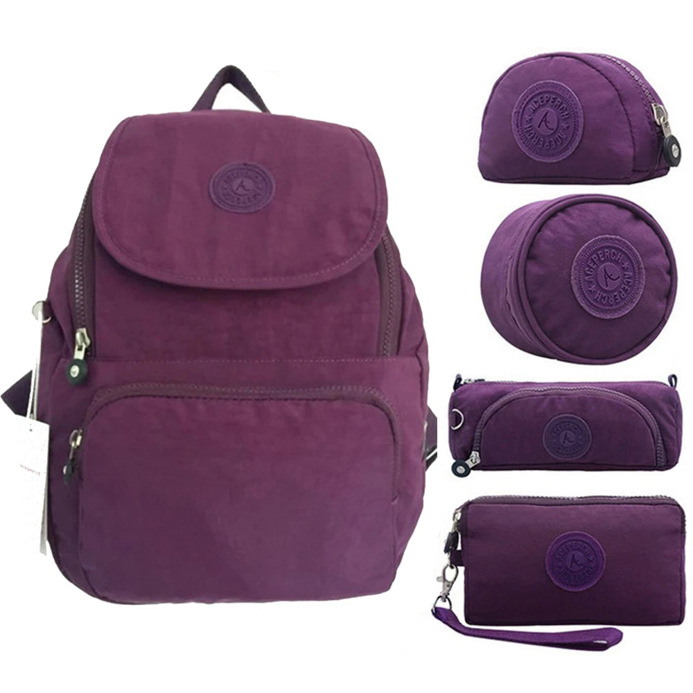 ACEPERCH Women Original Escolar Backpack Girl Waterproof Nylon Backpack Lady Backpacks Casual Travel Bag Mochila Infantil Menina