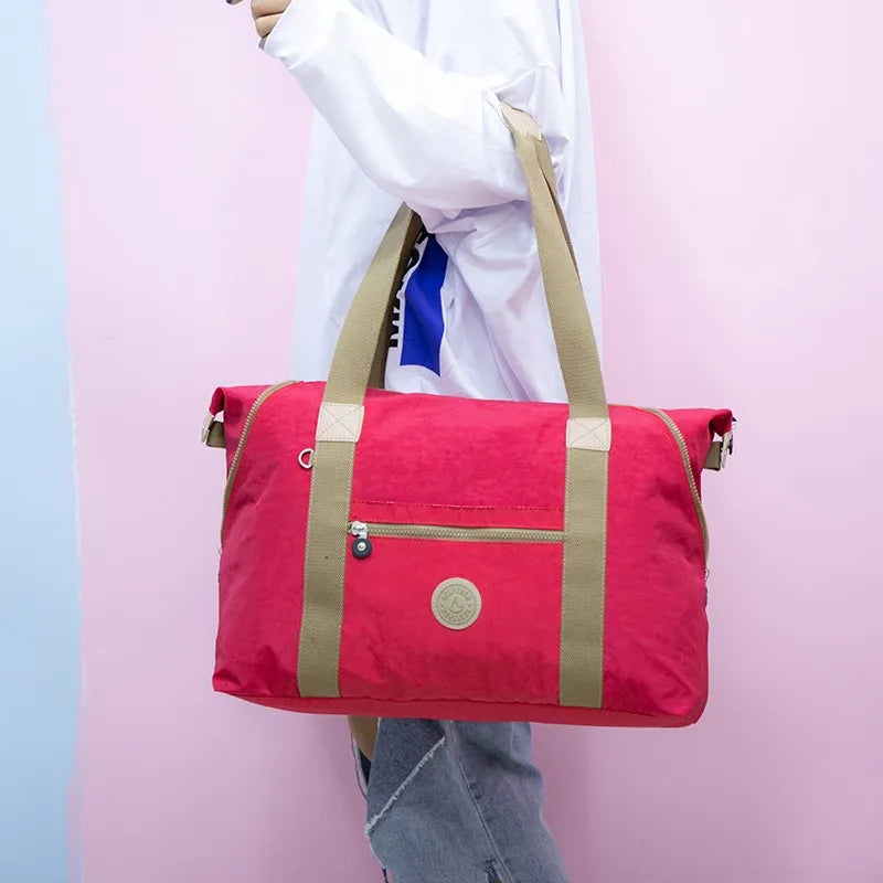 ACEPERCH Women Original Handbags Female Bolsa Feminia Nylon Shoulder Beach Bag Girl Top-handle Casual Tote Purse Sac Main Femme