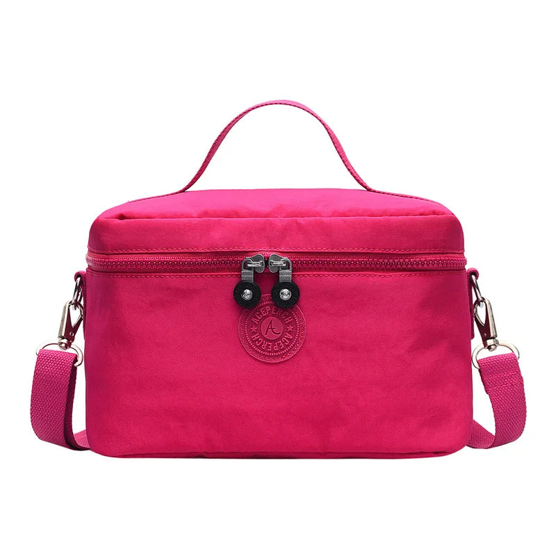 ACEPERCH Women Original Lunch Bags Kids Thermal Cooler Food Insulated Nylon Box Tote Bag Girl Waterproof Travel Lunch Cases Bag