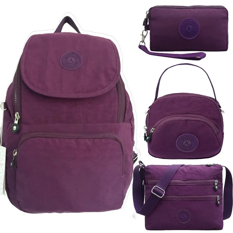 ACEPERCH Women Original School Backpack For Teenage Girl Mochila Feminina Escolar Female Monkey Backpack Nylon Waterproof Bag