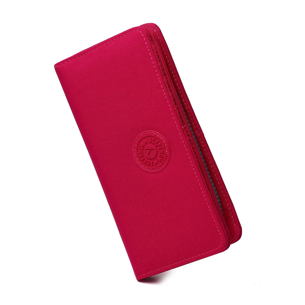 ACEPERCH Women Wallet Nylon Long Wallet mujer Hasp Phone Bag Girl Money Coin Pocket Card Holder Carteira Feminina Purse Clutch