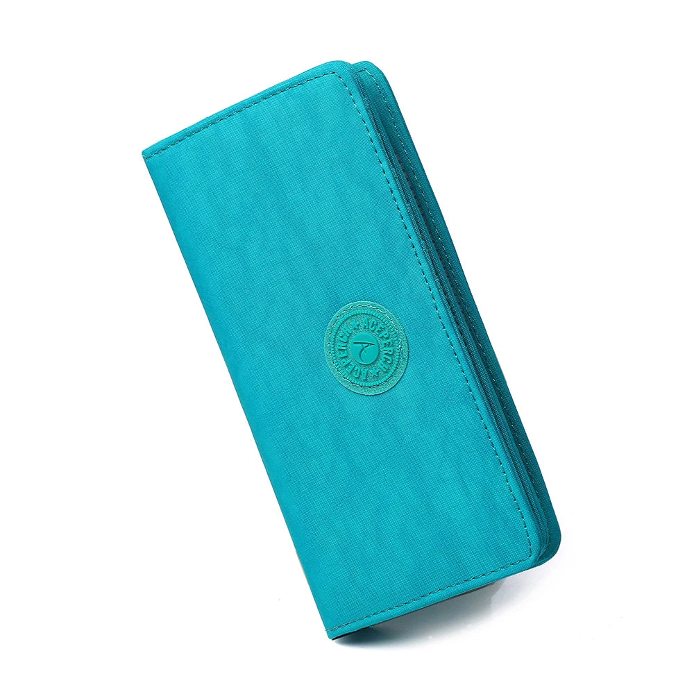 ACEPERCH Women Wallet Nylon Long Wallet mujer Hasp Phone Bag Girl Money Coin Pocket Card Holder Carteira Feminina Purse Clutch