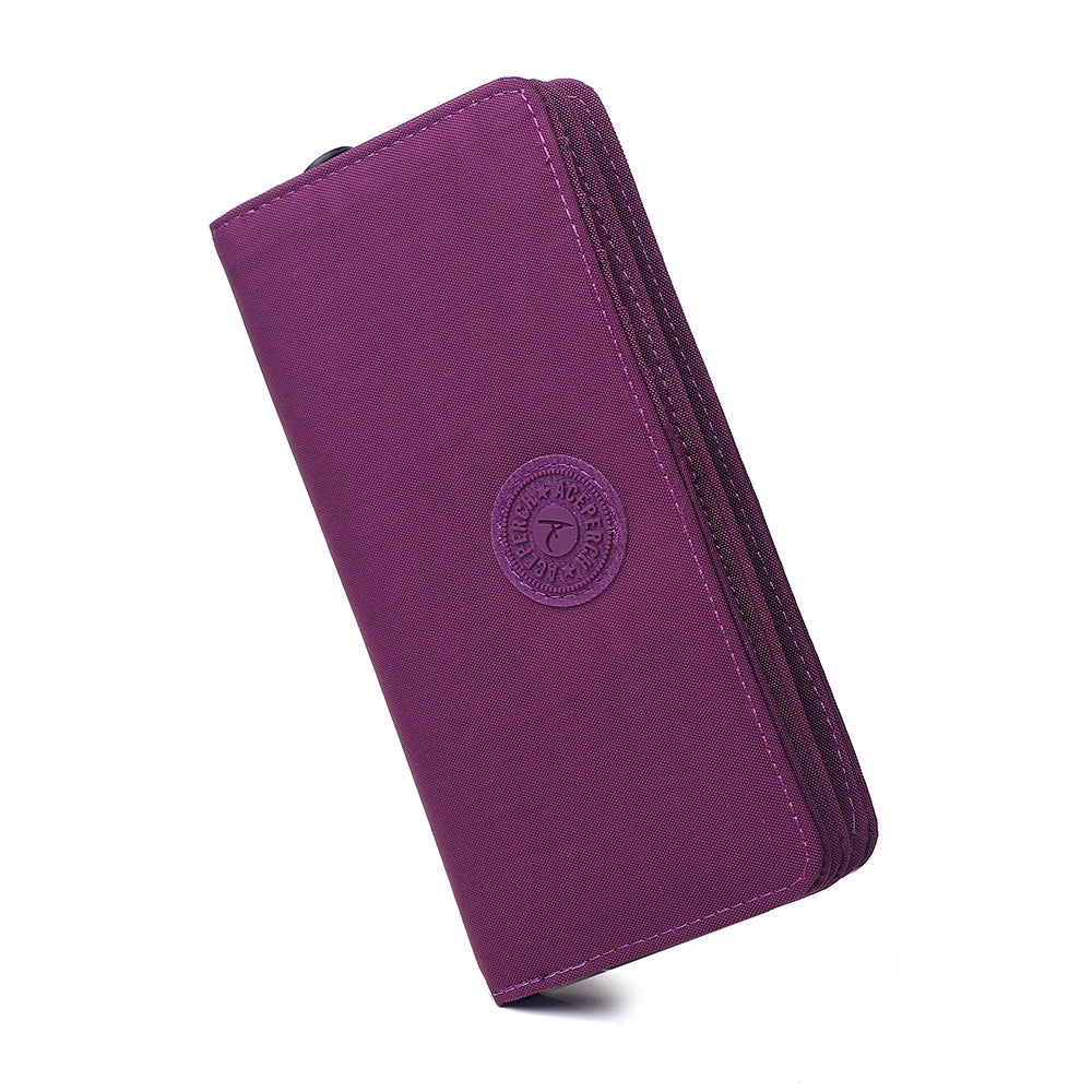 ACEPERCH Women Wallet Nylon Long Wallet mujer Hasp Phone Bag Girl Money Coin Pocket Card Holder Carteira Feminina Purse Clutch