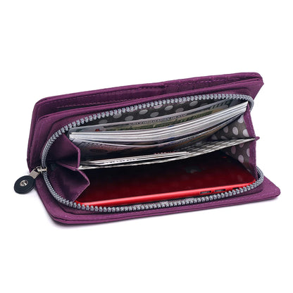 ACEPERCH Women Wallet Nylon Long Wallet mujer Hasp Phone Bag Girl Money Coin Pocket Card Holder Carteira Feminina Purse Clutch