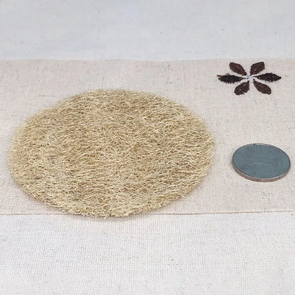 Absorbent Loofah Coaster, Kung Fu Tea Mat, Natural Coaster, Durable Teapot Mat, Eco-Friendly Teaware, Gaiwan Accessories, 4Pcs