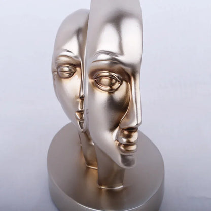 Abstract Face Statues, Resin artwork home  sculptures and statues, Luxury Living Room decor, Face Sculptor Office Accessories
