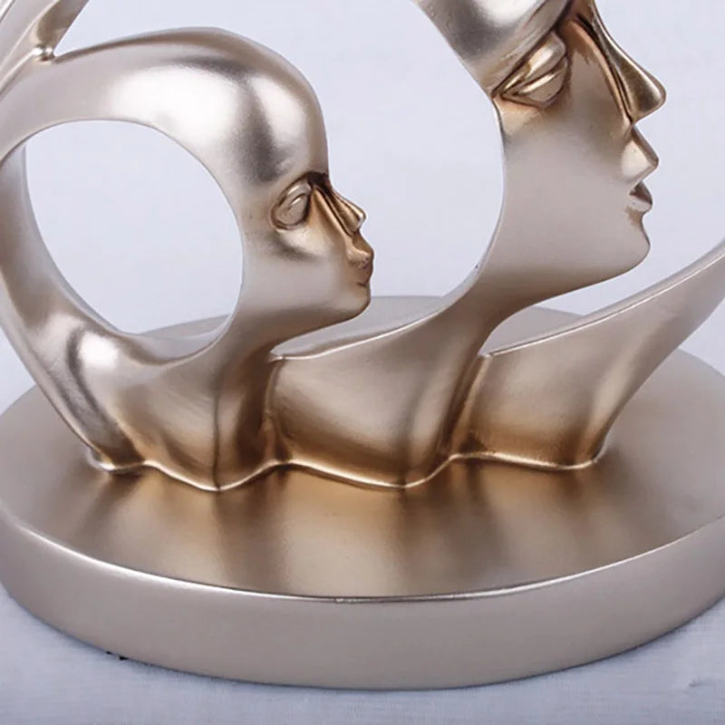 Abstract Face Statues, Resin artwork home  sculptures and statues, Luxury Living Room decor, Face Sculptor Office Accessories