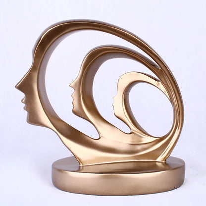 Abstract Face Statues, Resin artwork home  sculptures and statues, Luxury Living Room decor, Face Sculptor Office Accessories