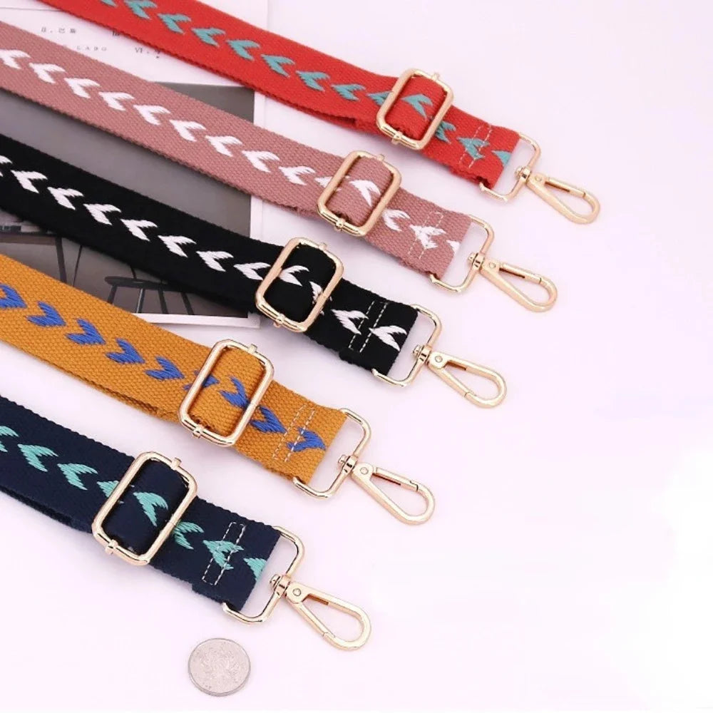 Accessories Women's One Adjustable Shoulder Pure Cotton Bag Strap for Crossbody